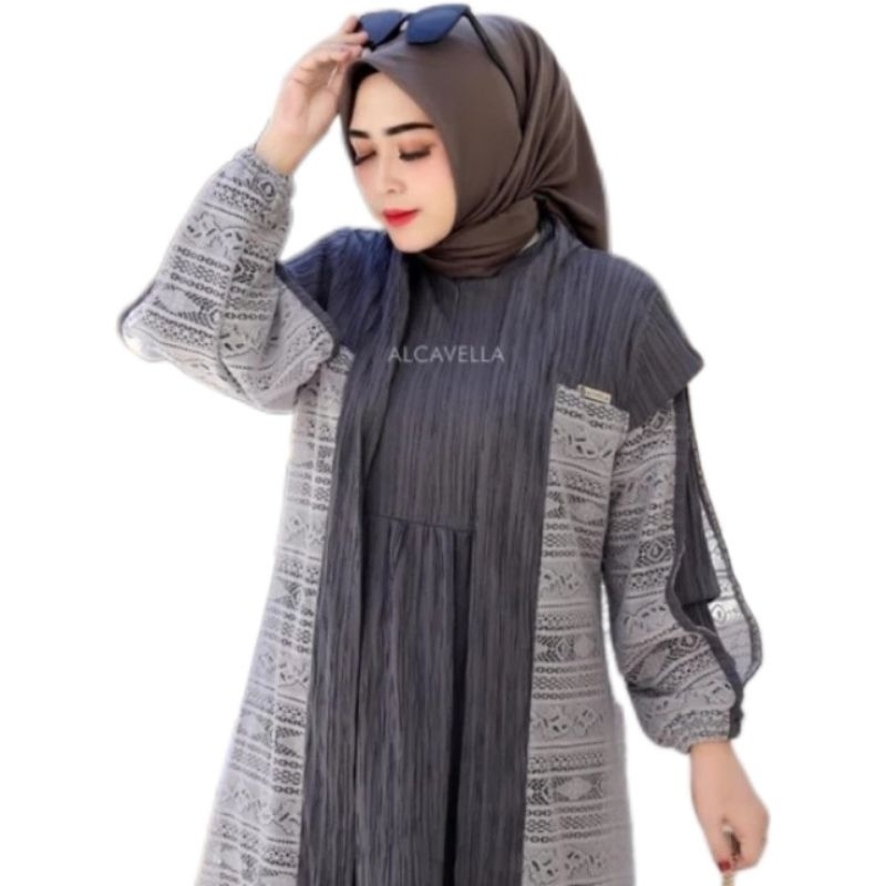 Zarifa dress grey original By ALCAVELLA