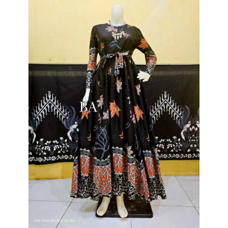 Gamis Jumbo Terbaru Ld150 Motif Batik Moderen