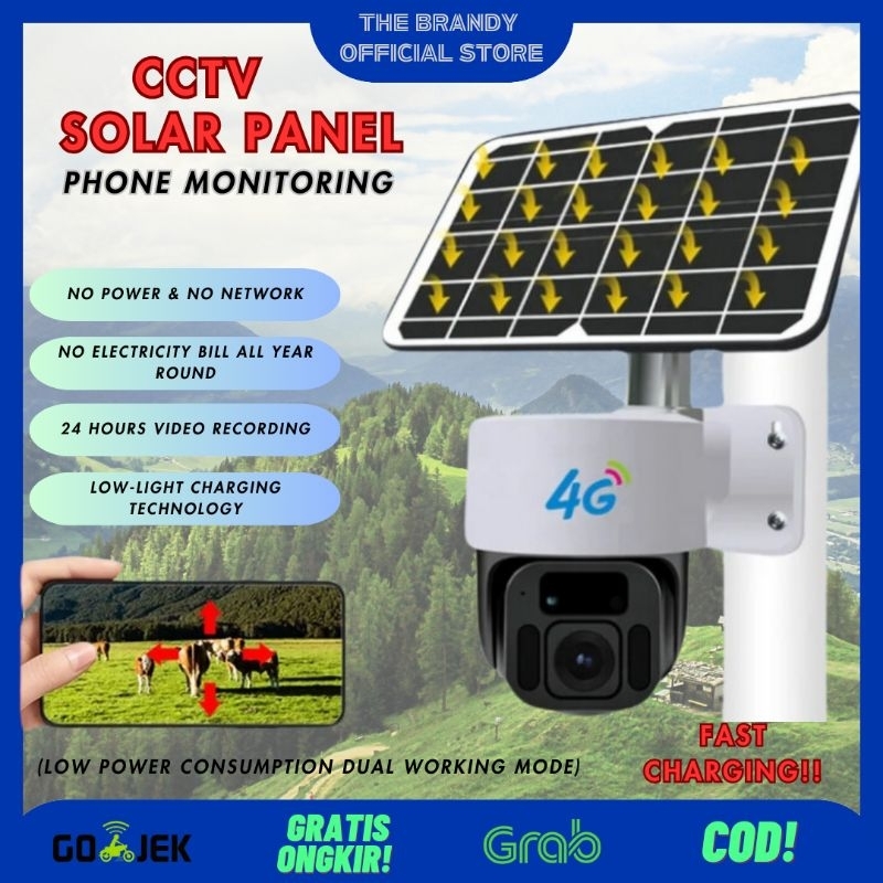 CAMERA CCTV SOLAR PANEL WIFI 4G GSM OUTDOOR PTZ SOLAR PANEL KAMERA PENGINTAI