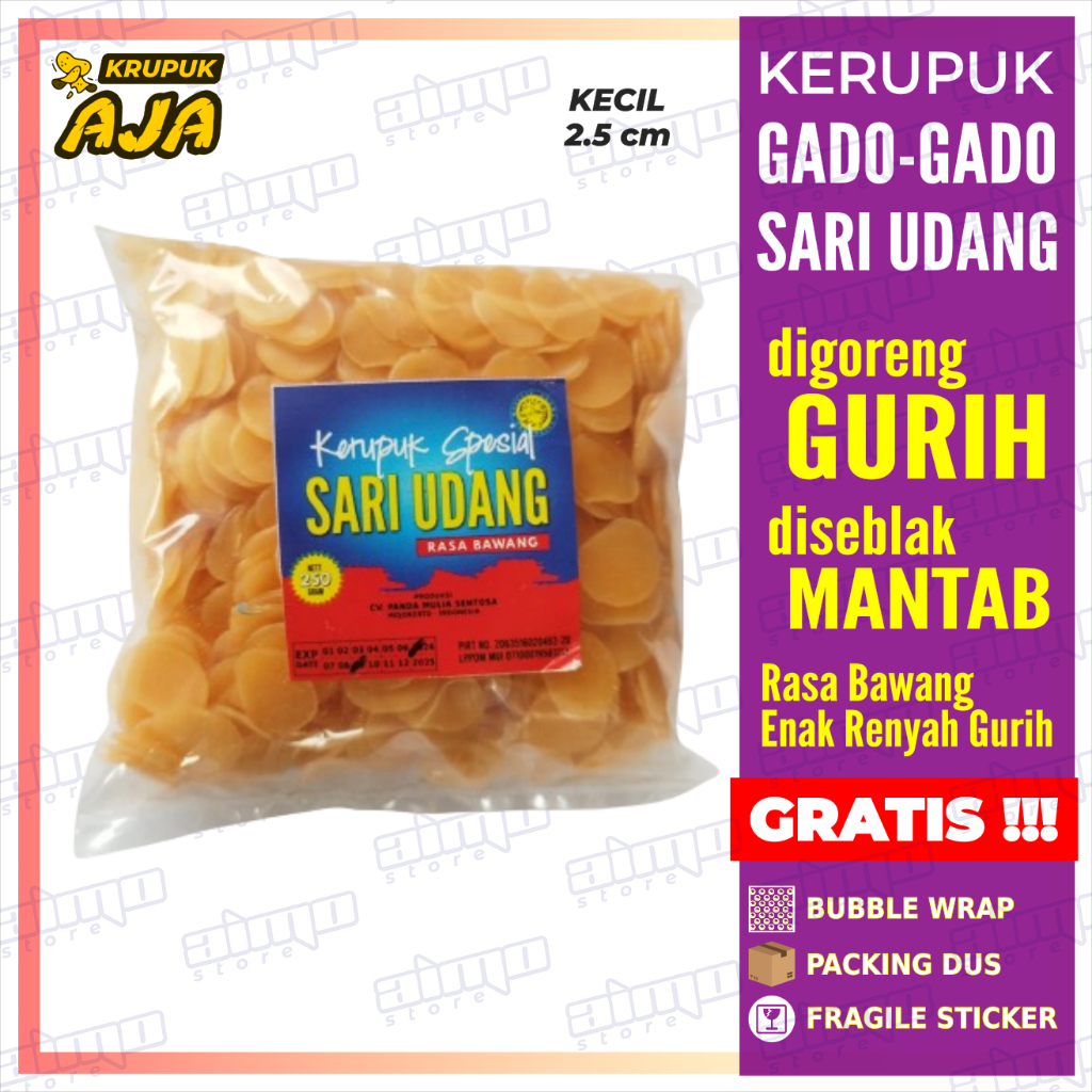 

KERUPUK Bawang Kerupuk GADO GADO RASA SARI UDANG Asli Khas Sidoarjo Krupuk Bubur Ayam Nasi Goreng Enak Renyah Gurih