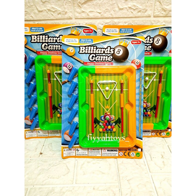 Mainan Meja Bilyard Billiard Game Mini - Fiyyahtoys
