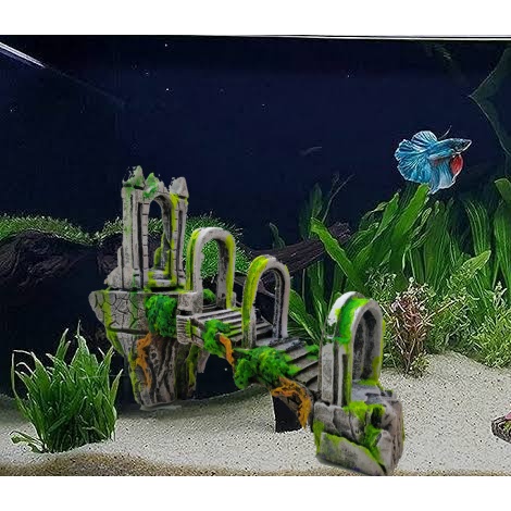 Hiasan aquarium jembatan gerbang, dekorasi aquarium jembatan kayangan, hiasan aquarium jembatan tang