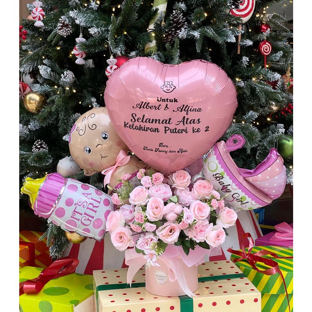 [INSTANT JKT 1HARI JD] BABY BORN BUCKET BALLOON BUKET BALON WISUDA BUCKET BALLOON BIRTHDAY BUKET SNA