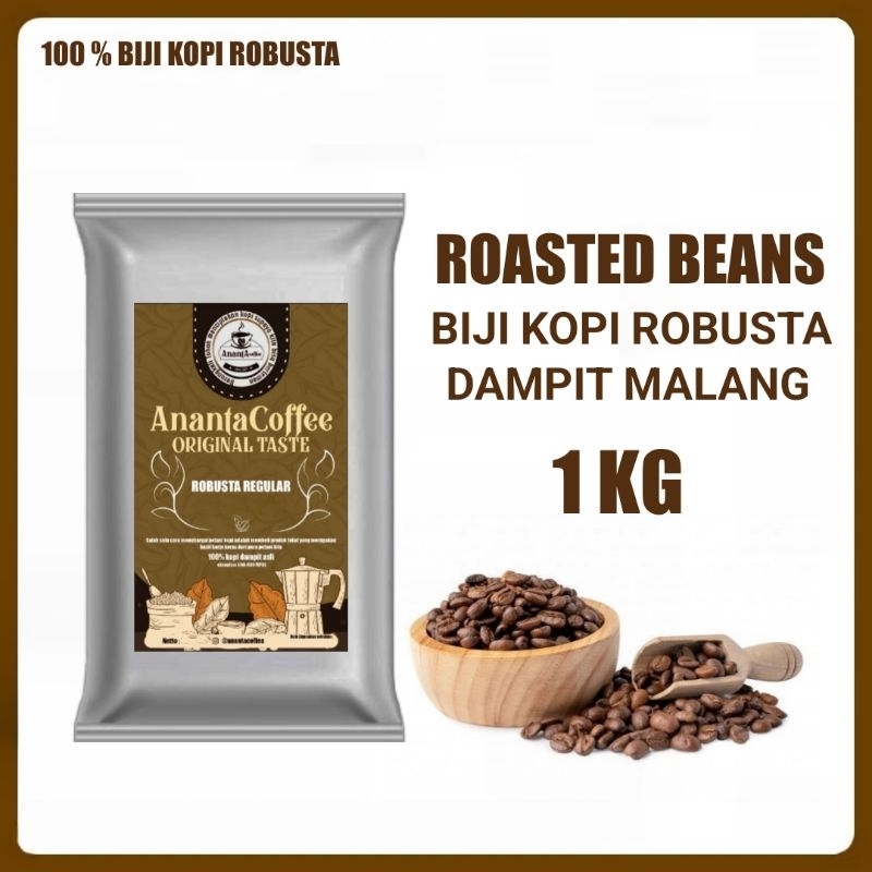 

Biji Kopi Robusta Dampit Malang Roasted Bean Biji kopi Robusta asli Dampit Malang - 1KG
