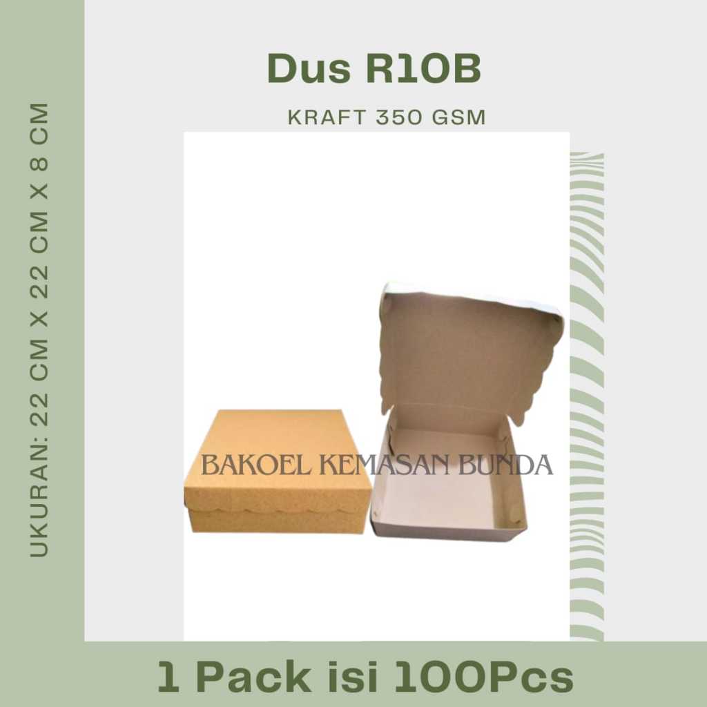 

Dus R10B (22 cm x 22 cm x 8 cm) KRAFT 350gsm | Kardus | Dus Snack dan Nasi