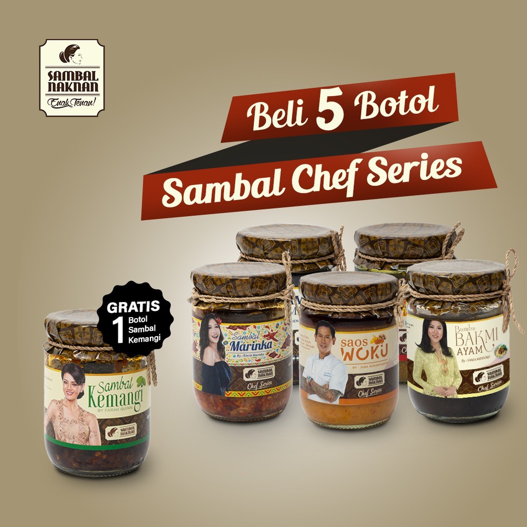 

✿ NL ✿ CHEF SERIES BUNDLES BY SAMBAL NAKNAN ✦ BELI 5 GRATIS 1 BOTOL VARIAN CHEF SERIES