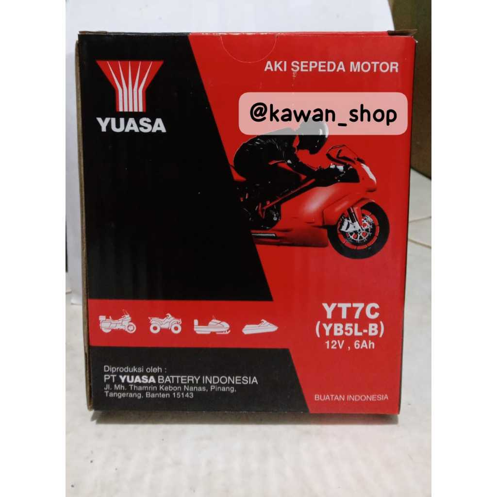 AKI / ACCU YUASA YT7C UNTUK MOTOR