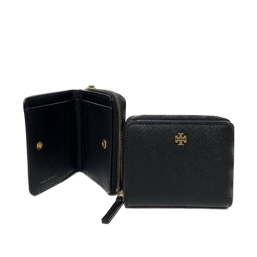 Tory Burch Emerson Bifold Small Wallet Leather Saffiano