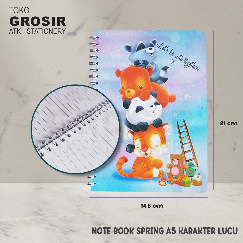 

Note book SPRING a-0521/buku catatan SPIRAL karakter unik a-0521