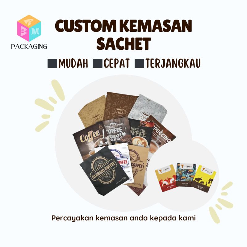 Cetak Kemasan Sachet Custom Full Print Keren Dan Kekian