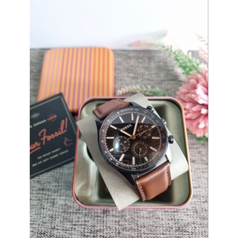 Jam Tangan Pria Bq2457 learher brown