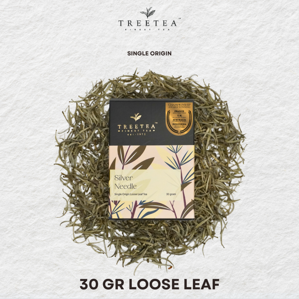 

TreeTea Box White Tea Loose Leaf Beauty Silver Needle Teh Putih Lokal Teh Wangi