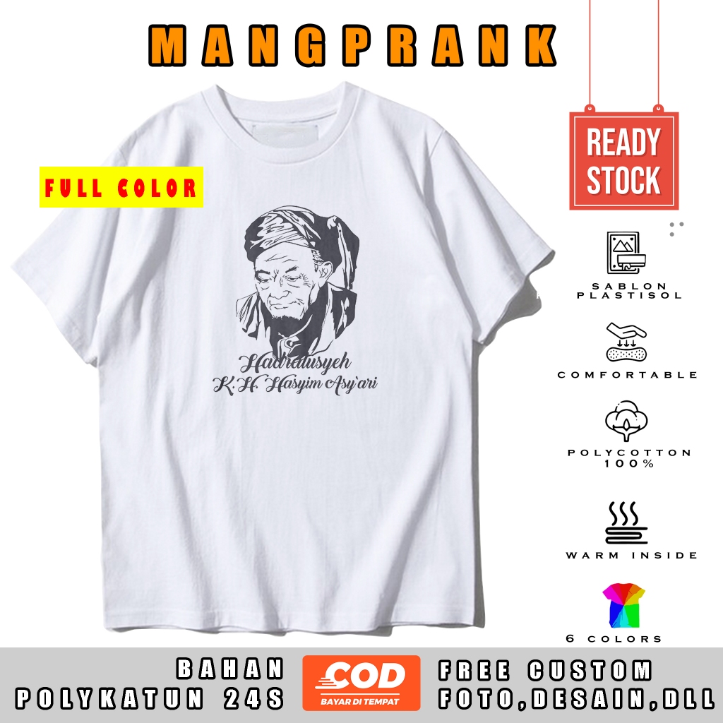 KAOS SABLON MURAH BAJU CUSTOM HADRATUSSYAIKH KAOS DTF BISA PAKE FOTO SENDIRI YG LAGI VIRAl SEDANG BA