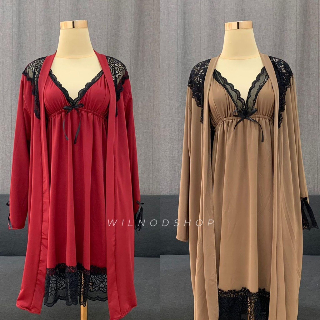 WILDNOD - Benita S - 7XL (LD 70-160cm) nightdress & kimono