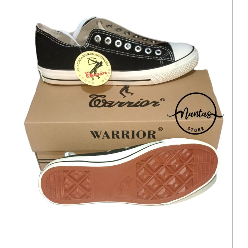 Sepatu Warrior Sparta Pendek Hitam Putih Sepatu Sekolah Warrior Pendek Sepatu Warrior Hitam Putih