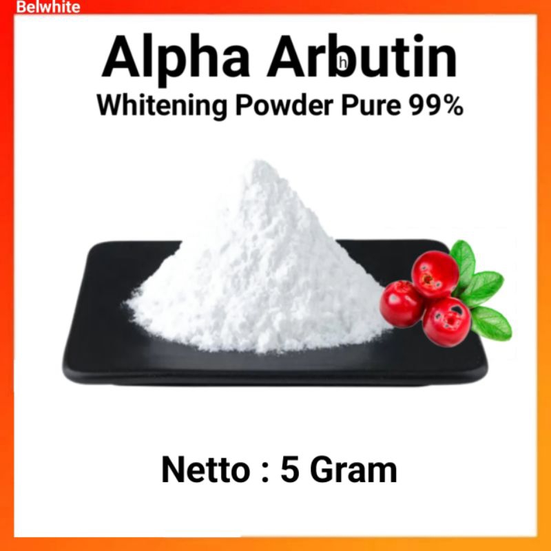 COD Bibit Pemutih Alpha Arbutin 10 Gr Untuk Campuran Lotion/Cream/Sabun/Lulur/Masker/Dll