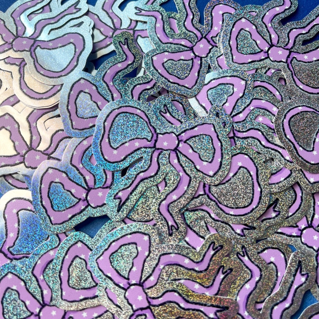 

LAZYNISW RIBBON HOLO DIECUT STICKER