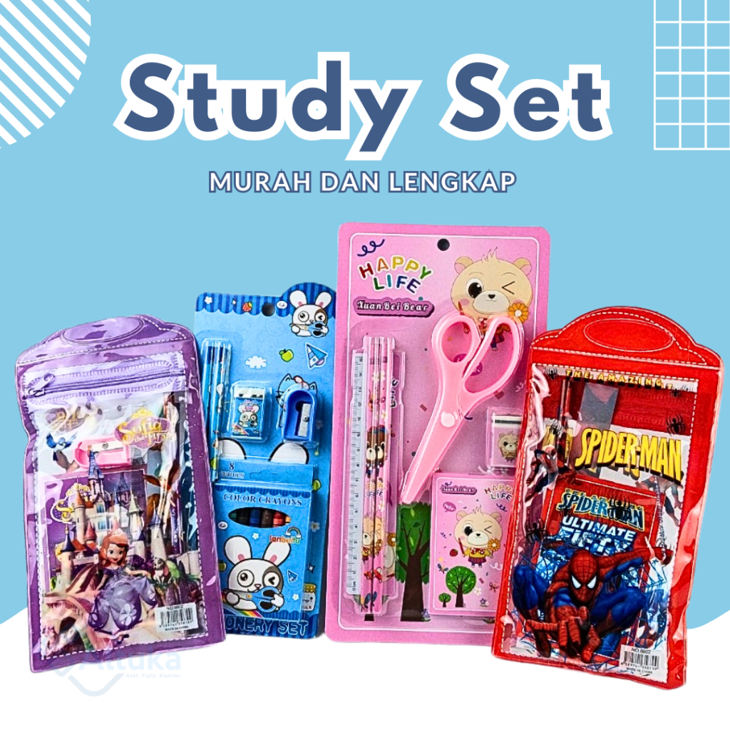 

Set Alat Tulis / Study Set / Paket Alat Tulis / Stationery set No. 8802