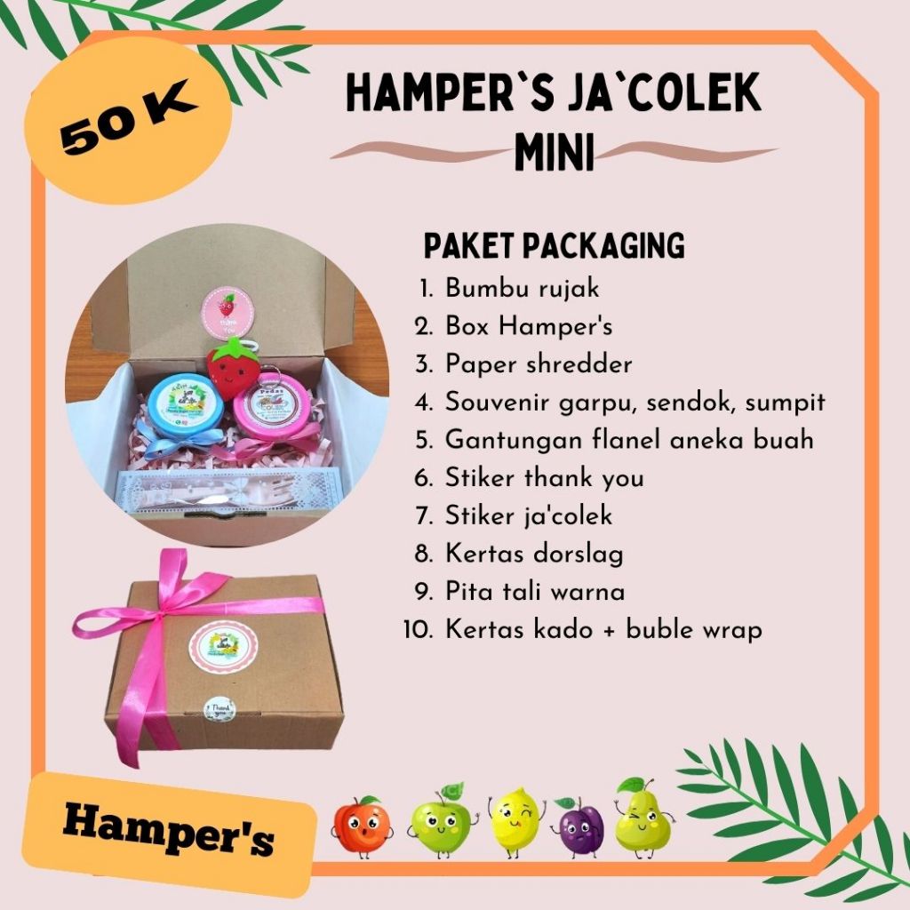 

Hamper's bumbu rujak enak spesial parcel gift box mini mix mente