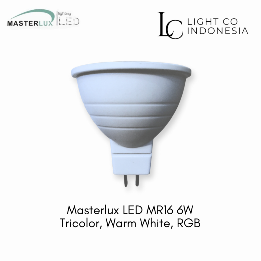 [ LIGHTCO INDONESIA ] LED MR16 MASTERLUX 6W TRICOLOR WARM WHITE RGB