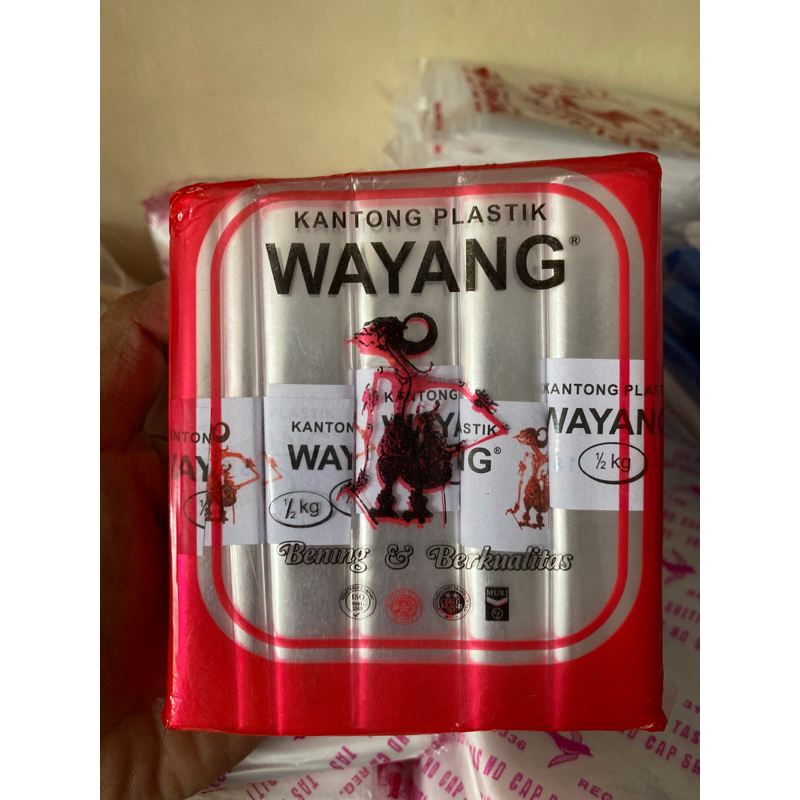 Kantong plastik bening Wayang 1/2kg / 0,5kg (5 roll)