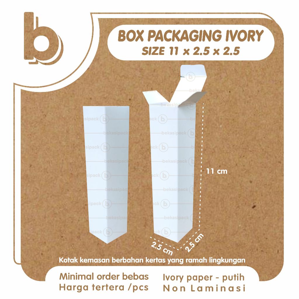 

Box Packaging Ivory Natural 11x2.5x2.5 I BPIN00445