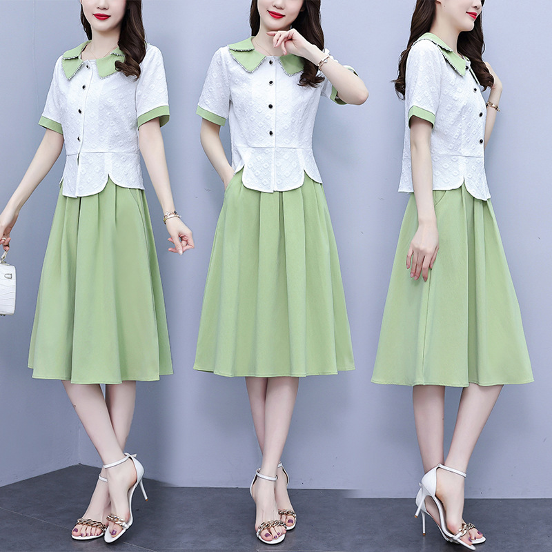 setelan wanita korea D7881/baju setelan atasan dan rok wanita korea