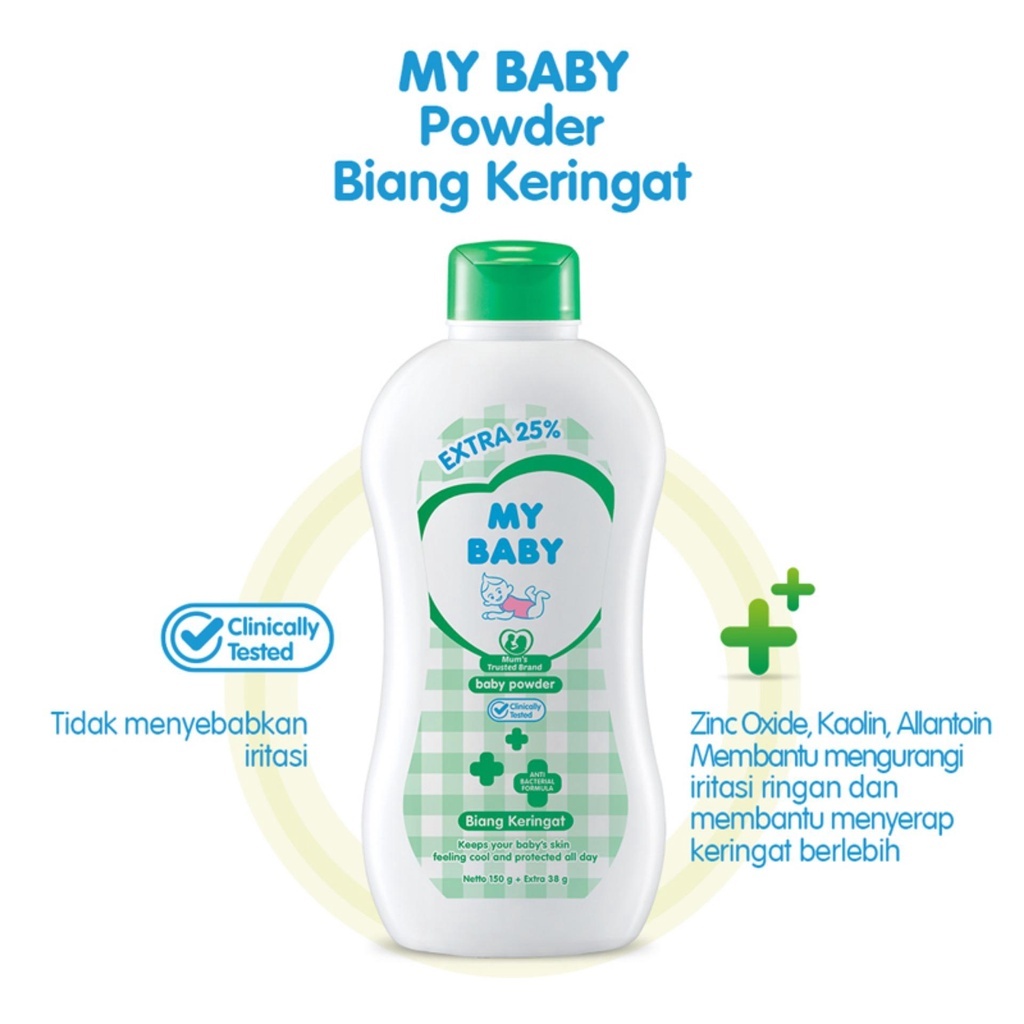 Bedak Biang Keringat My Baby Powder - Bedak Bayi Biang Keringat Hijau