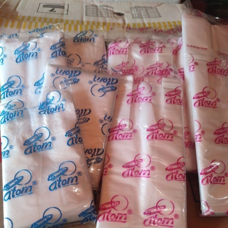 Atom HD Kantong plastik isi 1 dan 2 gelas