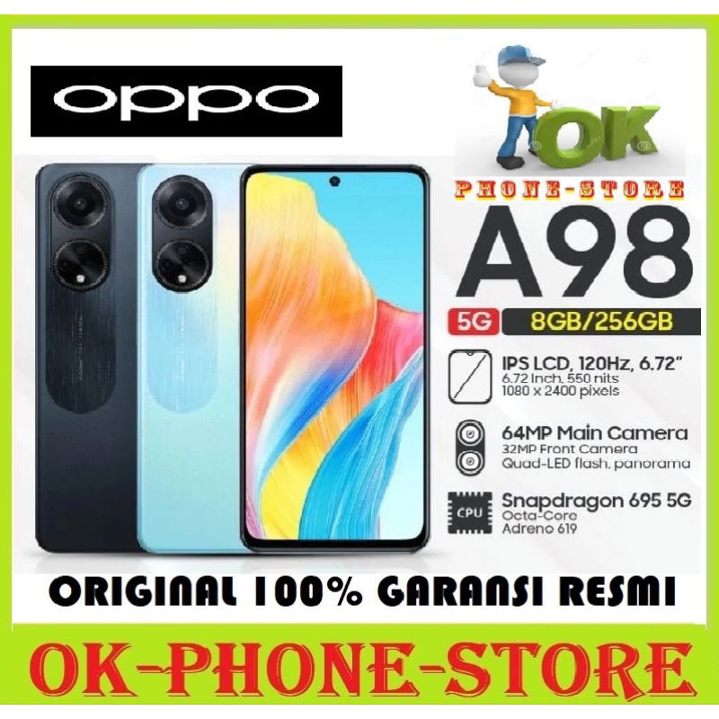 Oppo A98 5G 8/256 GB Garansi Resmi Oppo