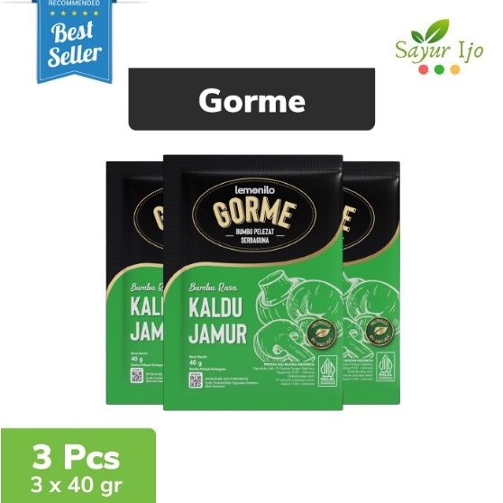 

LEMONILO Gorme Bumbu Kaldu Jamur 40 Gram x 3 Pack Mushroom Stock Rempah Serbaguna Instant