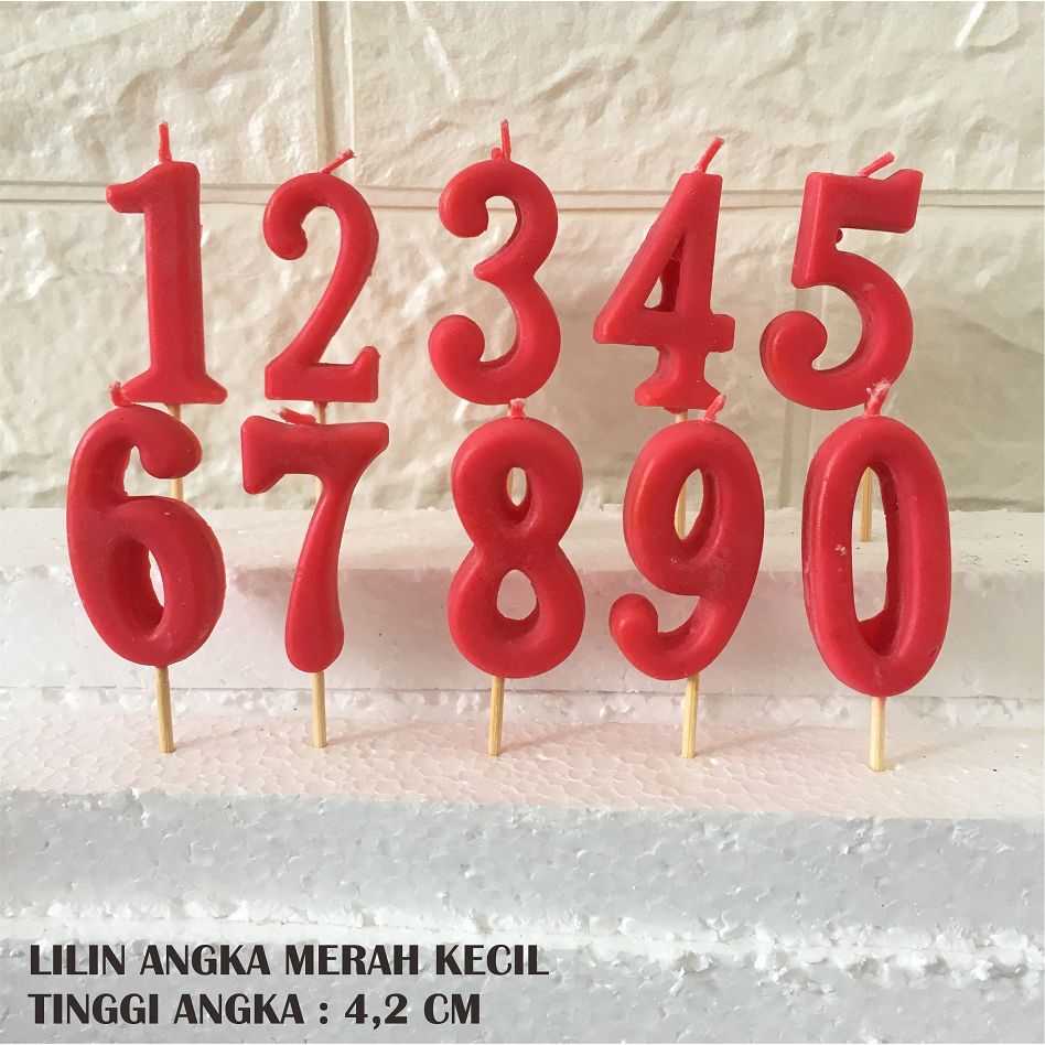 Lilin Ulang Tahun | Lilin MERAH | Lilin Angka MERAH KECIL
