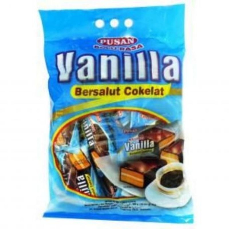 

Pusan Bolu Bersalut Rasa Vanilla Kemasan 1 Pack isi 20pcs