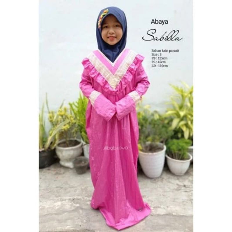 0Mukena Mukenah Telekung Rukuh Abaya Sholat Travelling Parasit Parasut Anak Sabilla Jokam Gading