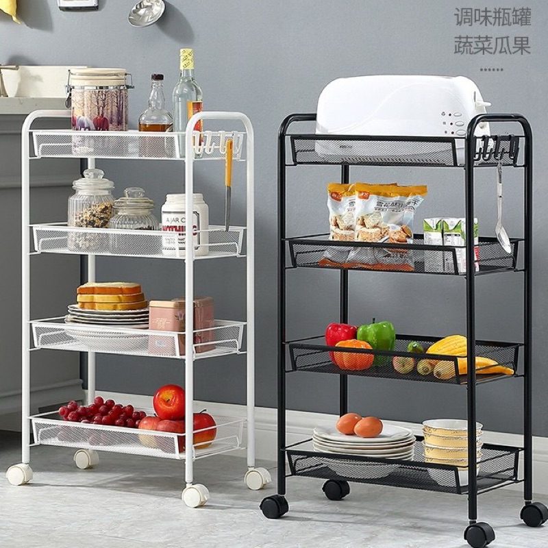 Rak Troli 4 susun/ Rak penyimpanan 4 susun/ Rak susun besi 4 tingkat