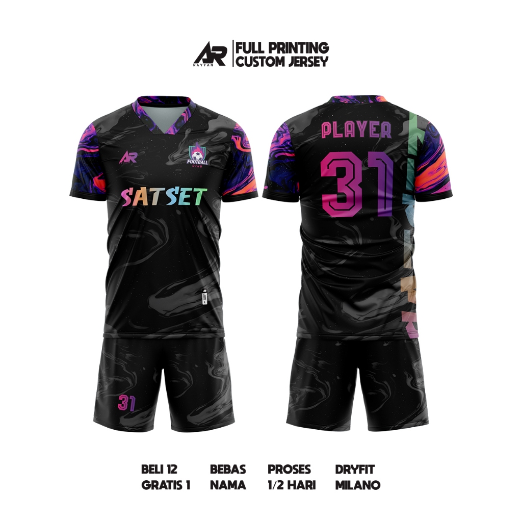 JERSEY FUTSAL BOLA VOLI SABLON NAMA FULL PRINTING 2024