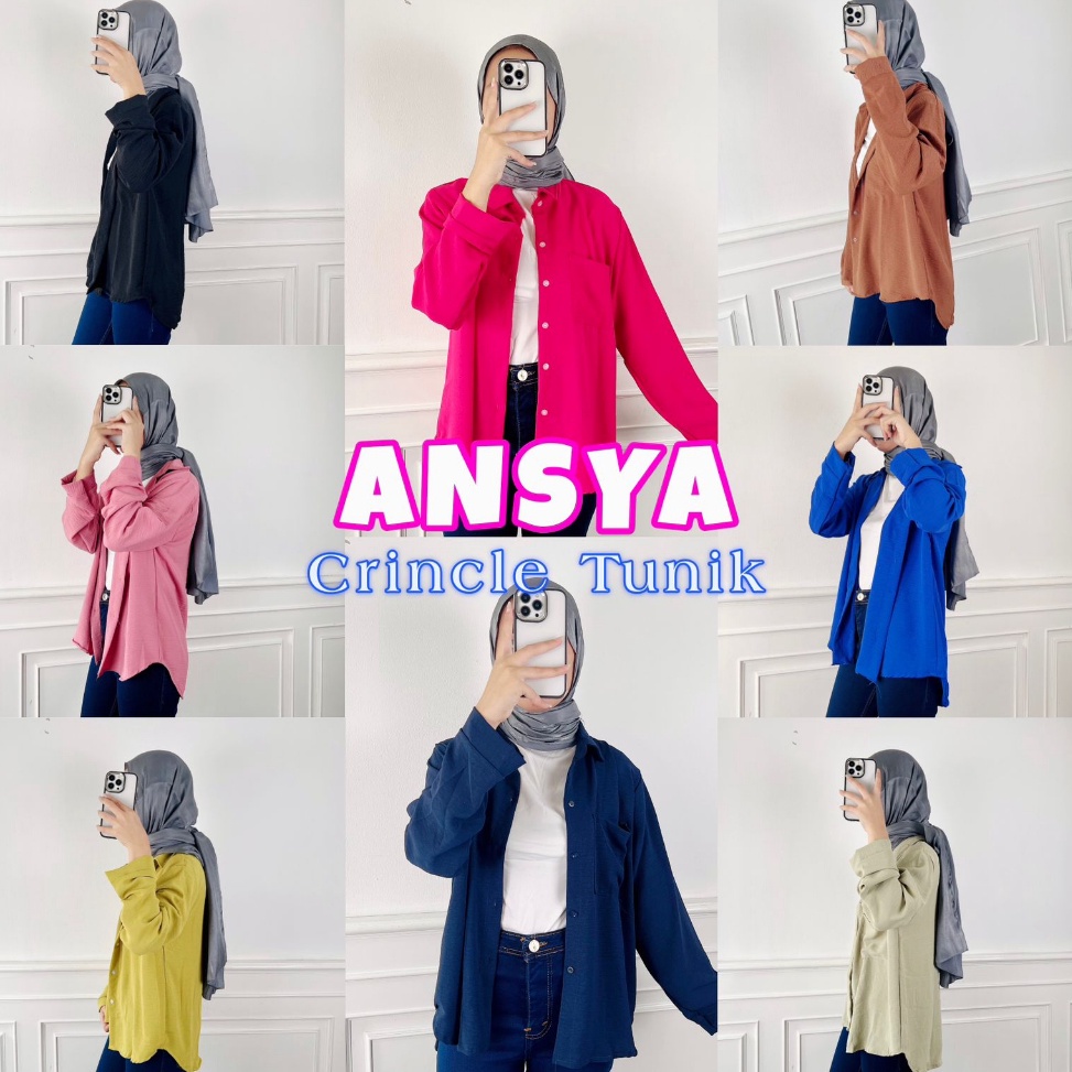 Promo CodeFf4F9 AFI  EC   PREMIUM AIRFLOW CRINCLE  Ansya JUMBO XL Top CRINCLE