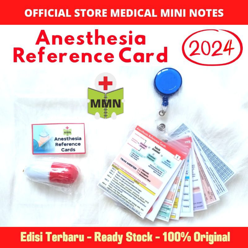 New 2024| Medical Mini Card - Anestesi Card | Kartu Anestesi | Nametag Anestesi | Anestesi Reference