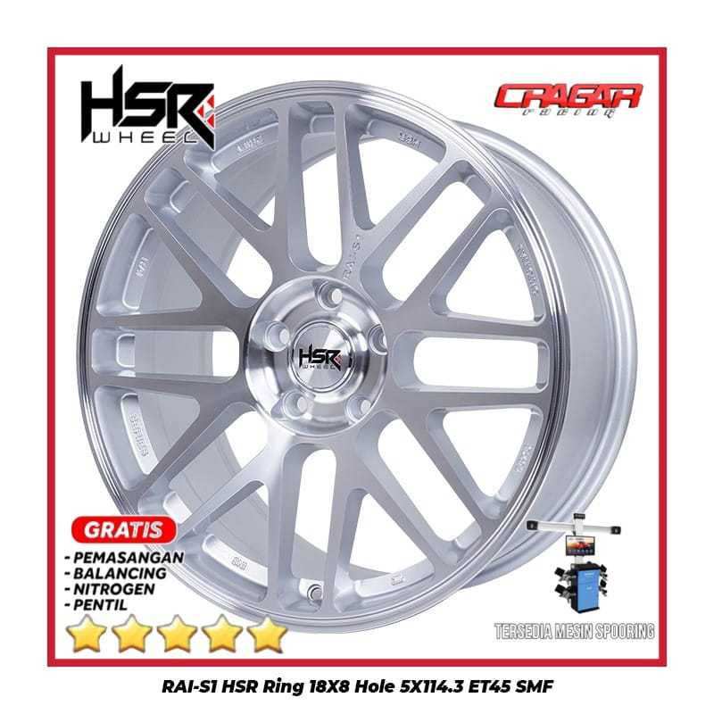 Velg Mobil Original Hsr Rai S1 Ring 18 Lubang 5 Buat Innova Zenix Reborn Hsrv Creta Dll