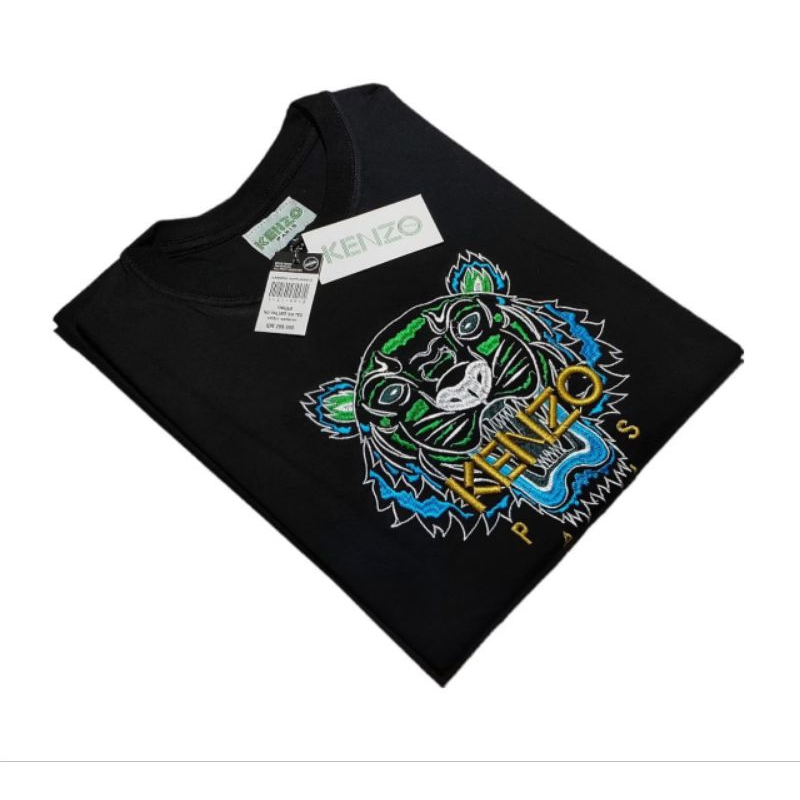 Kaos Pria Branded Kenzo Bordir Embroydery Full Label Hangtag Original Size M L XL