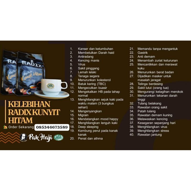 

Kopi Radix Kunyit Hitam