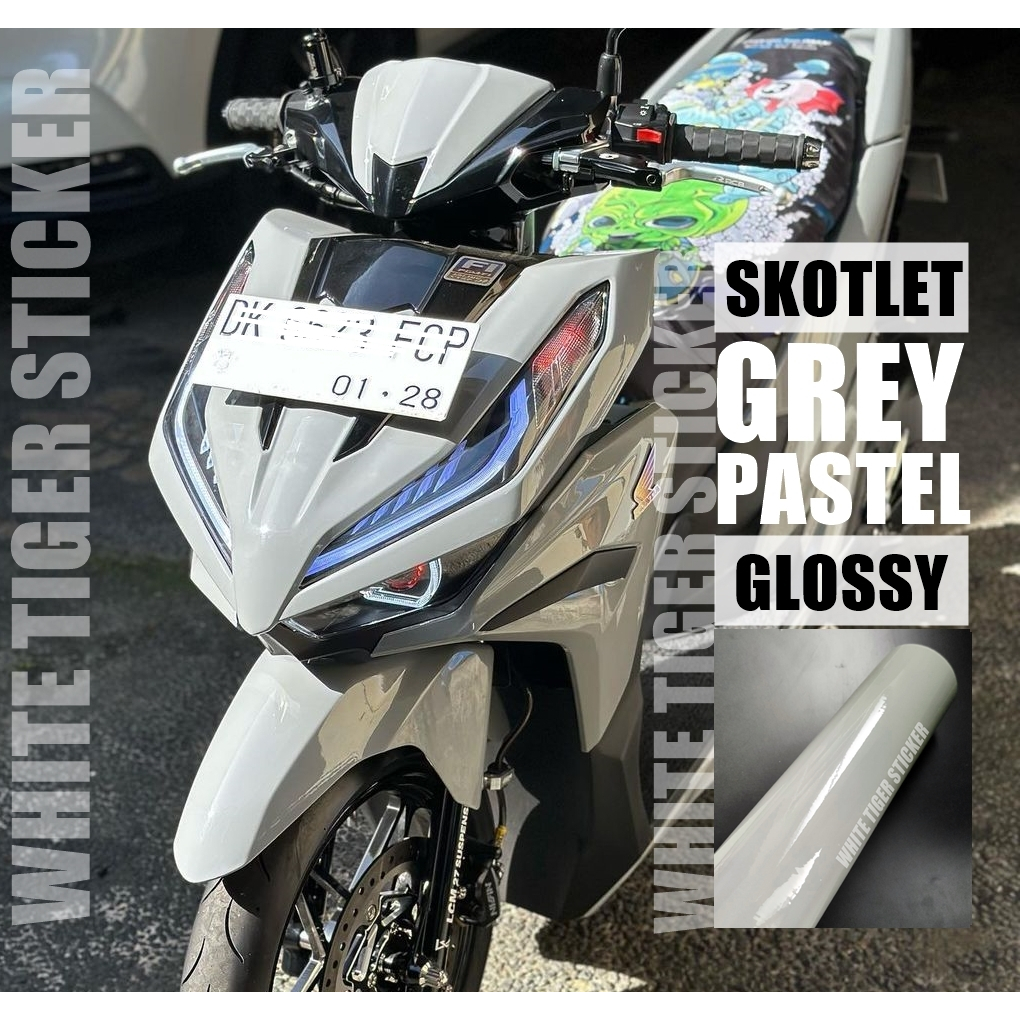 SKOTLET STIKER MOTOR GREY PASTEL GLOSY SKOTLET ABU PASTEL GLOSY SCOTLITE GREY PASTEL GLOSSY SKOTLET 