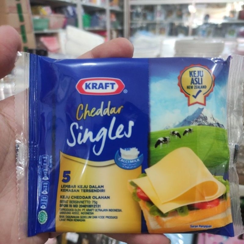 

Keju kraft Cheddar Singles 5 Lembar / keju lembar / keju slice / keju