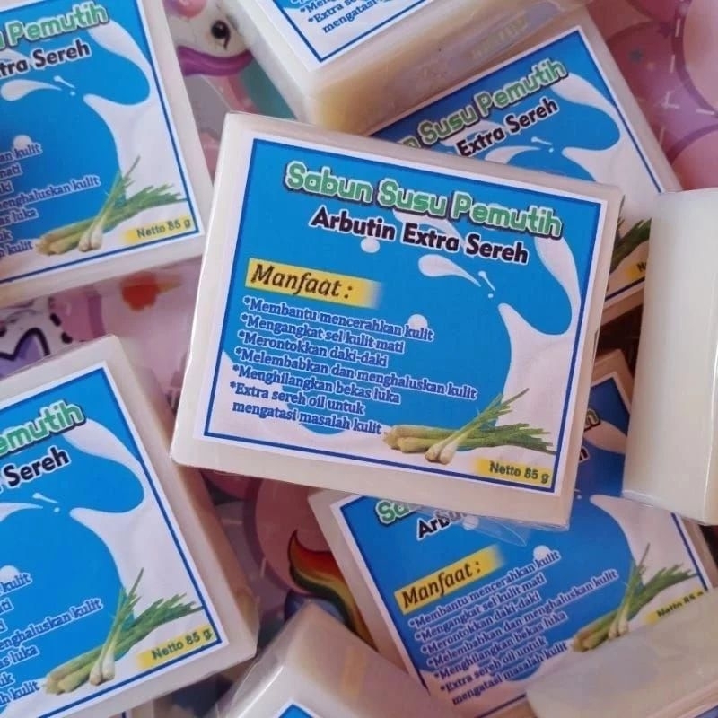 SABUN SUSU PEMUTIH EXTRA SEREH/SABUN SUSU ARBUTIN SEREH/SABUN SEREH/SABUN WHITENING ARBUTIN
