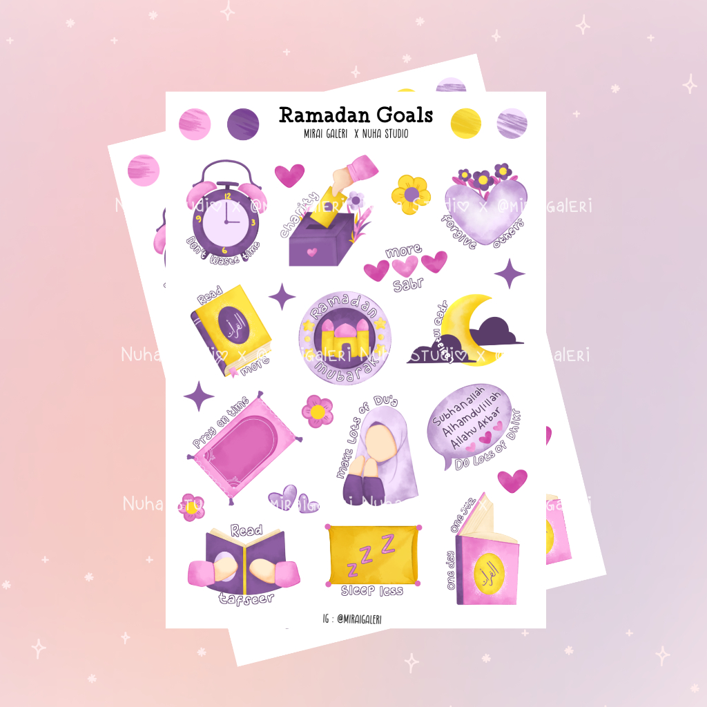 

Sticker by miraigaleri | Ramadhan Goals Quran Time Charity Laylatul qadr Ramadan Pray Read | Aesthetic Sticker Estetik Stiker HP Laptop Botol Cute Waterproof Scrapbook Diary Journal Bujo Anti Air