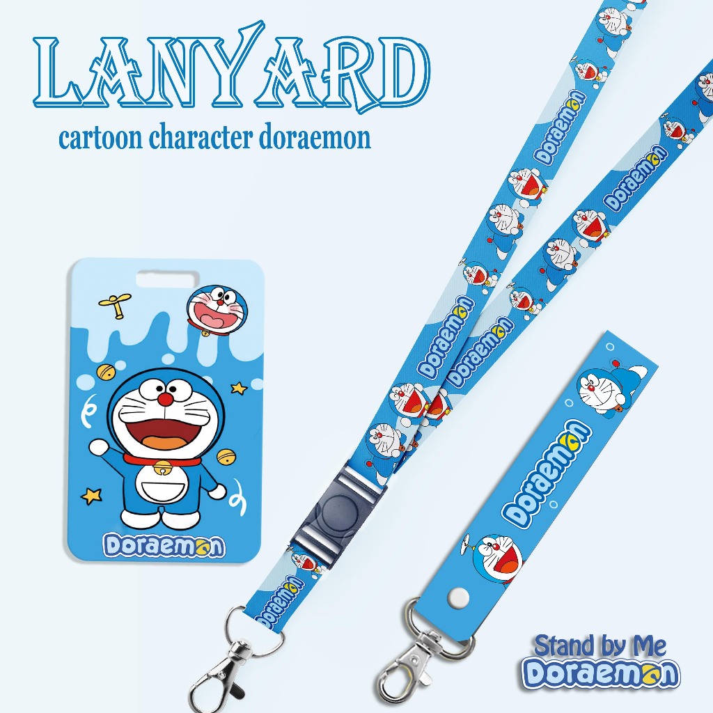 

STRAP LANYARD CARD HOLDER Kartun Doraemon Gantungan Kunci, Handphone, ID Card