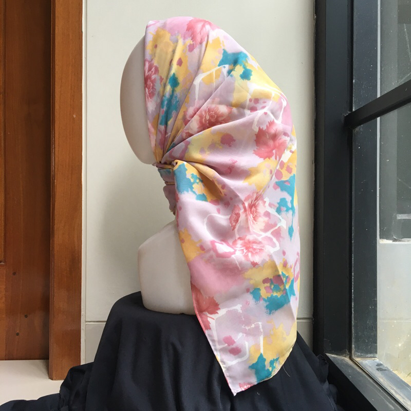 BEBY SEGIEMPAT - jilbab fine hijab viney motif kerudung chiffon japan krudung vine murah