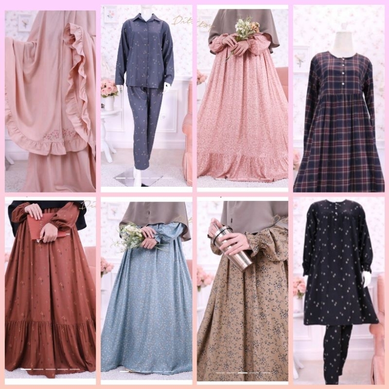 DITSY JANUARI SQUARE MIDNIGHT BLUE CUB KHAKI DELANEY CHARCOAL BITIKH DARKGREEN REVERIE BLUE REVERIE 