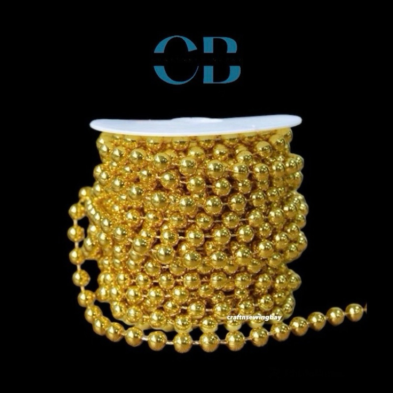 Manik Mas/ Manik Silver/ Manik Meteran roll 3mm 4mm 5mm 6mm 8mm