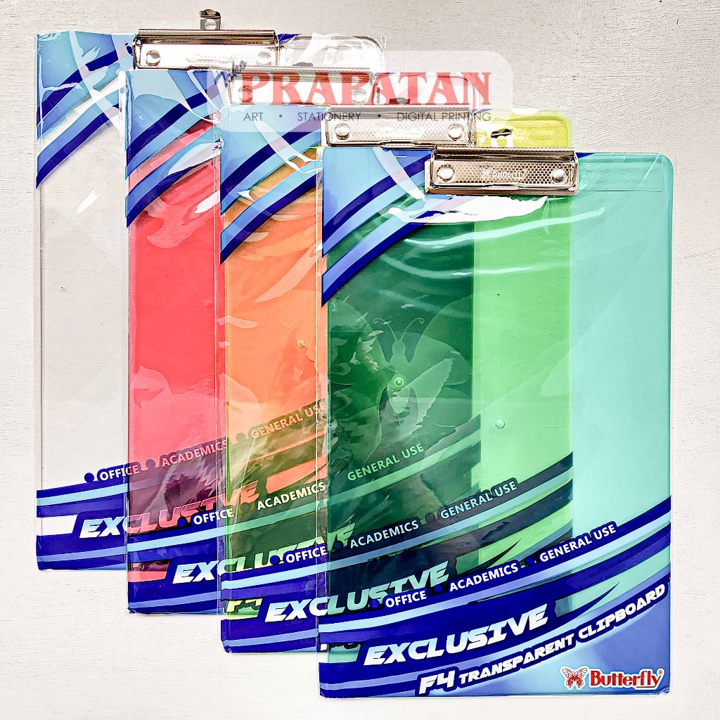 

Butterfly Transparent Clipboard F4 | Papan Jalan | Papan Ujian